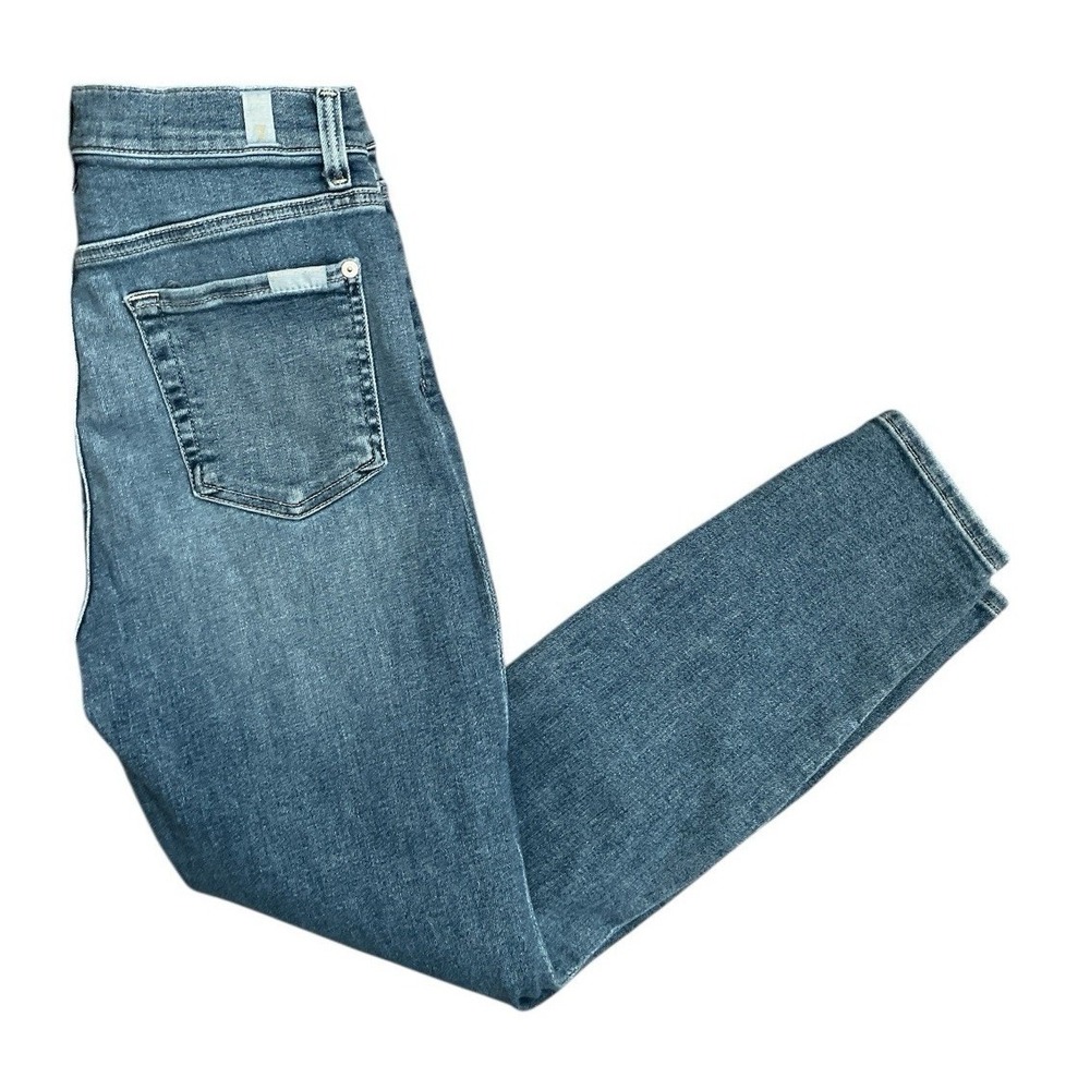 7 For All Mankind Jeans Womens 27 High Waist Ankle Skinny Blue EUC